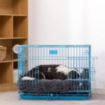 NAILAO Hundebett 100x70cm Grosse Hunde – Weiches Plüsch-Hundekissen waschbar Grau – Bild 5