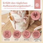 Bieco Aufbewahrungskorb Reh Ella – Grosser Wäschekorb Kinderzimmer aus Baumwolle – Bild 5