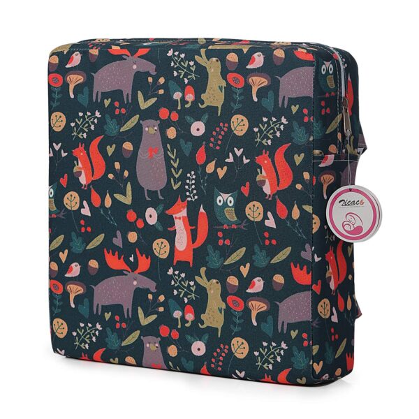 Zicac Sitzerhöhung Kinder 32x32x8cm mit Schultergurt – Tragbar & Waschbar