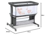Growaystory Beistellbett mit 7-fach Höhenverstellung – Co-Sleeper Bassinet für Neugeborene – Bild 2