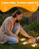 6er-Set Solar Bodenleuchten Pfotenabdruck – Warmweisse LED Gartenbeleuchtung für Aussen – Bild 4