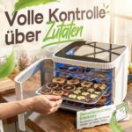 GERBERDING Dörrautomatt 500W mit 5 Edelstahlgittern – Profi-Dehydrator mit 3 Jahren Garantie – Bild 2
