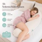 sei Design Stillkissen XXL 190x35 cm – Bio-Musselin & Teddyplüsch mit regulierbarer Füllung – Bild 2
