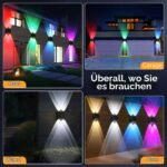 Quntis Solar Wandleuchte 4er Set IP65 – 13 Modi Solarlampen für Garten & Terrasse – Bild 7