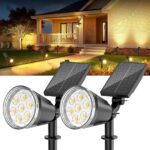 GEARLITE Solar LED Strahler Außen 1200 Lumen – IP65 Solarleuchten für Garten & Terrasse (2er Set)