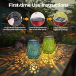 OxyLED 4er-Set Solarlaternen – Farbige Gartenlaternen mit IP44 Schutz & Automatik – Bild 5