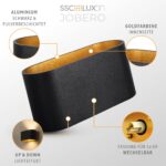 SSC-LUXon JOBERO Wandleuchte 2er Set – Up & Down G9 Schwarz-Gold – Bild 3