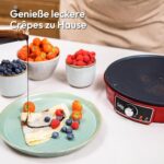 Gadgy Crêpes Maker 30cm mit Antihaftplatte – Elektrischer Crêpes Maker mit Teigverteiler – Bild 4