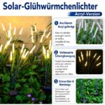 DooYard Solar Glühwürmchen Gartenleuchten 2er Set – Acryl-Außendeko mit flexiblem Stängel – Bild 2