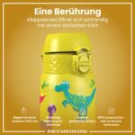 ion8 Kinder Trinkflasche 400ml Edelstahl – Auslaufsicher mit Einhandöffnung – Bild 3
