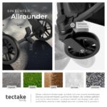 tectake® Buggy Kinderwagen 0–3 Jahre – Faltbarer Reisebuggy mit Sonnenverdeck & 5-Punkt-Gurt – Bild 7