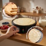 Huslog Crêpes Maker 29 cm 1200W – Elektrisches Crepes-Eisen mit Antihaftplatte – Bild 3