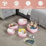 Sagittar 5er Set Aufbewahrungskörbe Baumwollseil Rosa – Stapelbar für Regale & Kinderzimmer – Bild 3