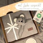 DIKOS Babydecke mit Schmusetier – 2-in-1 Bio-Baumwolle GOTS zertifiziert – Bild 2