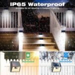 LOTMOS 6er Set Solarleuchten mit Bewegungsmelder – 176 LED für Garten & Hof IP65 – Bild 4