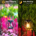 BUCASA Hängende Solarlampen 2er Set – IP65 Wasserdichte LED Laternen für Garten & Terrasse – Bild 2
