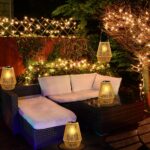 KagoLing Handgestrickte Solar Laterne – Warmweisses Deko-Licht für Garten & Terrasse – Bild 8