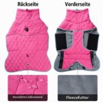 HEYWEAN Winterhundemantel wasserdicht mit Fleece – Warme Hundejacke für kleine bis grosse Hunde – Bild 4