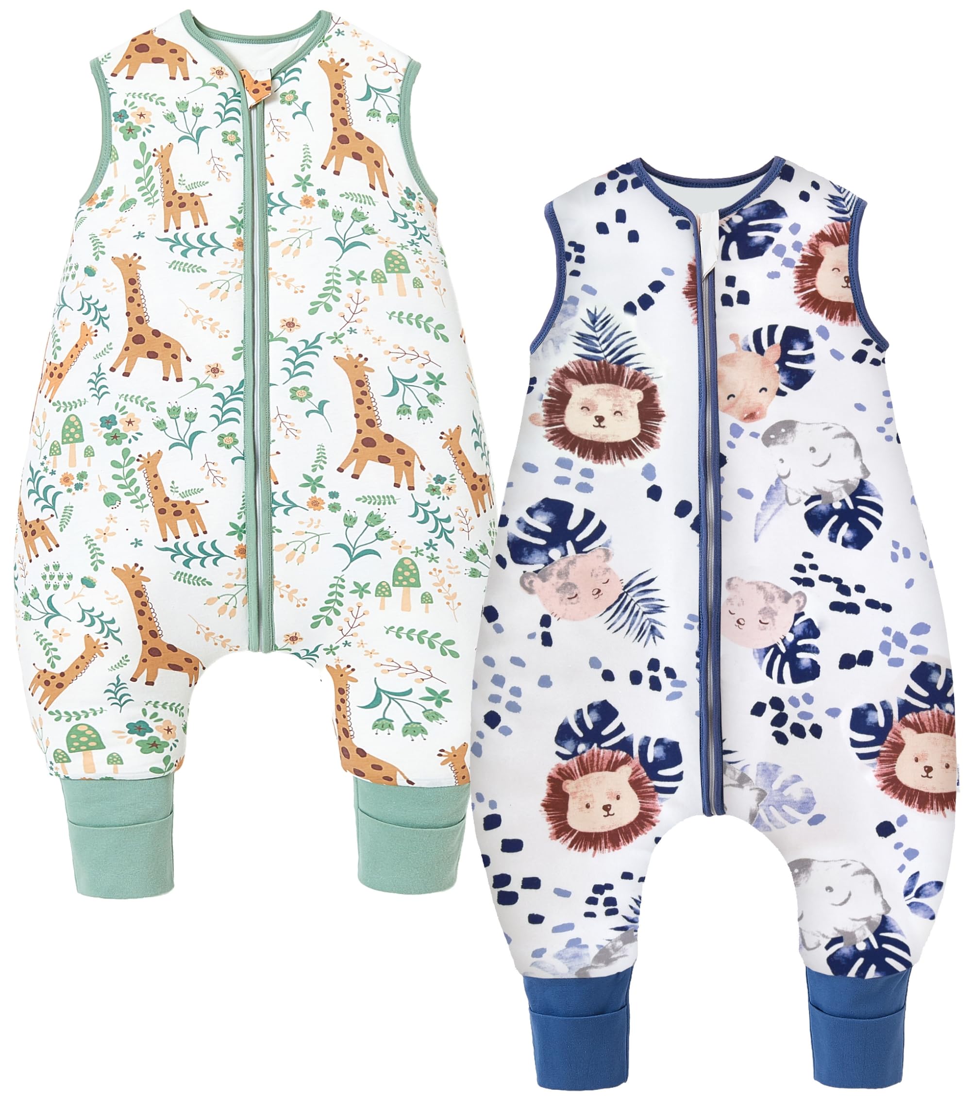 Chilsuessy Baby Schlafsack mit Füssen 2er Pack – 2.5 Tog Winterschlafsack für 75–85 cm