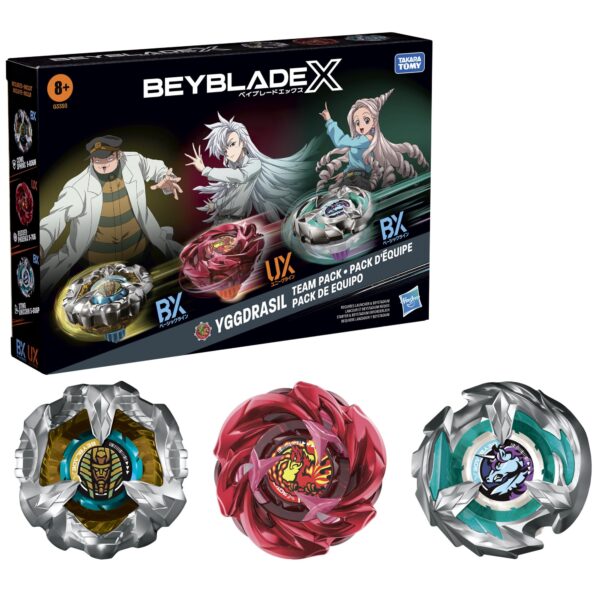 Hasbro Beyblade X Yggdrasil Team Pack – 3 Takara Tomy Kampfkreisel ab 8 Jahren