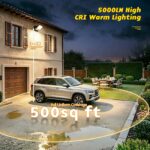 ledmo 60W LED Wandleuchte Aussen Schwarz 3000K 360° drehbar IP65 5000lm – Professionelle Aussenbeleuchtung – Bild 5