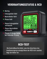 KAIWEETS Stromkreisfinder-Set mit LCD-Display – Steckdosentester & RCD-Prüfung für Elektriker – Bild 6