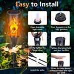 Moxled 6er Set Solarfackeln mit 12 LEDs – Realistische Flammeneffekte für Garten & Terrasse – Bild 4
