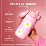 ion8 Kinder Trinkflasche 400ml Edelstahl – Auslaufsicher mit Einhandöffnung – Bild 4