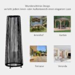Outsunny Solarleuchte Rattan 61 cm – Gartenlampe mit Lichtsensor & 8h Betriebsdauer – Bild 6