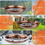 28 cm Vogeltränke Hängend Winterfest – Antike Bronze Vogelbad für Garten & Balkon – Bild 6