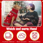 HYLYUN Weihnachtspullover Hund XL – Rentier-Motiv mit Leinenöffnung & Rollkragen – Bild 5