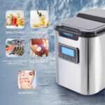 Arebos Eiswürfelmaschine 12 kg/24 h – Kompakte Eisproduktion mit 3 Würfelgrößen – Bild 6