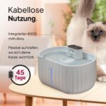 PRETTYPAW Katzenbrunnen Kabellos 3L mit Bewegungsmelder – Intelligenter Trinkbrunnen für Katzen – Bild 5