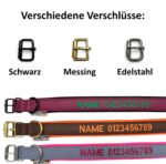 Personalisiertes Hundehalsband Biothane (XS–XXL) – Individuell bestickt mit Name & Telefonnummer – Bild 6