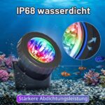 T-SUN Solar Teichbeleuchtung RGB mit IP68 – LED Unterwasserstrahler für Garten & Teich – Bild 6