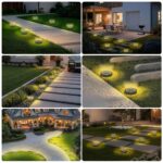 8er-Set ICRGB Solar-Bodenleuchten IP68 mit 8 LEDs – Warmweiss für Garten & Terrasse – Bild 8