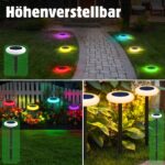 INTELAMP Solarleuchten 6er Set mit Fernbedienung – RGB & Warmweiss Gartenbeleuchtung für Aussen – Bild 4