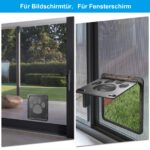 Ownpets Haustierklappe 24 × 29 cm – Magnetischer Verschluss für Katzen & kleine Hunde – Bild 4
