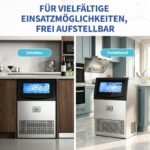 LEADZM Gewerbliche Eismaschine 72kg/24h – Professionelle Eiswürfelbereitung für Restaurants – Bild 4