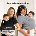 KeaBabies Babytrage Ab Geburt – All-in-1 Tragetuch für Neugeborene bis Kleinkinder – Bild 4
