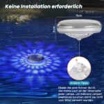 INTERESTIME Solar Poolbeleuchtung RGB 2er Set – Unterwasser Licht mit Fernbedienung & Timer – Bild 8