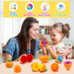 MOONTOY Montessori Sortierspielzeug – 12er Karotten-Eier Set für Kleinkinder ab 1 Jahr – Bild 3
