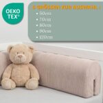 Bettkantenschutz 90 cm mit Cordstoff – Sicherheitspolster für Babybetten Oeko-Tex – Bild 4