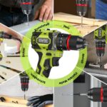 21V Akku-Bohrschrauber Set mit Schlagbohrfunktion – 60 Nm, 2 Akkus & 29 Zubehörteile – Bild 8