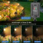 Giliwosy 2er Solar-Gartenstrahler mit 4 Timer- & Helligkeitsstufen – IP65 Außenbeleuchtung – Bild 2
