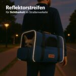 CADOCA® Katzentransportbox Faltbar bis 20kg – Atmungsaktiv mit Schultergurt & Regenschutz – Bild 6