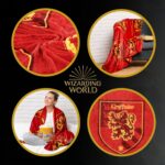 Harry Potter Gryffindor Fleecedecke 120x160 cm – Wärmende Wohndecke mit Quidditch Design – Bild 5