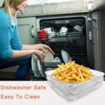 ulafbwur Dörrgitter Edelstahl 3er Set stapelbar – Multifunktionales Fritteusenzubehör – Bild 5