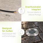 linovum BORU 4er Set Bodeneinbauleuchte rund GU10 IP67 – Befahrbar bis 500 kg – Bild 4