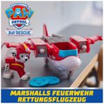PAW PATROL Air Rescue – Marshalls Feuerwehr-Rettungsflugzeug mit Geschoss-Abwurf & Figur – Bild 2